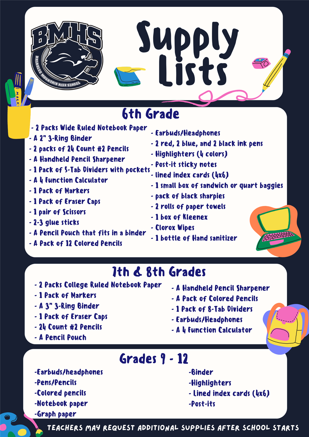 Supply Lists